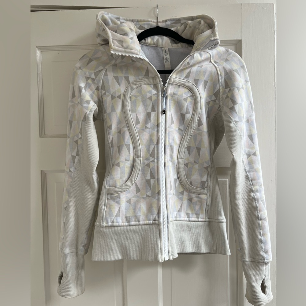 Lululemon patterned gray zip up hoodie women’s size 4